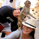 Tourists take selfie with macaque monkey in India, 2017